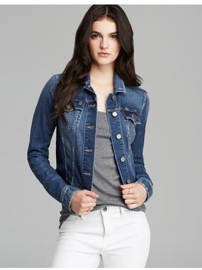 PAIGE Dark Blue Vermont Denim Jean Jacket SIZE M